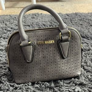 Gray hand bag